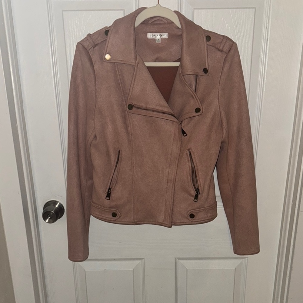 Chic Rose Faux Suede Jacket